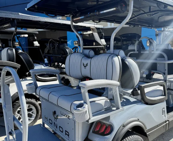 Honor G1 2+2 four-seat street-legal golf cart, side profile